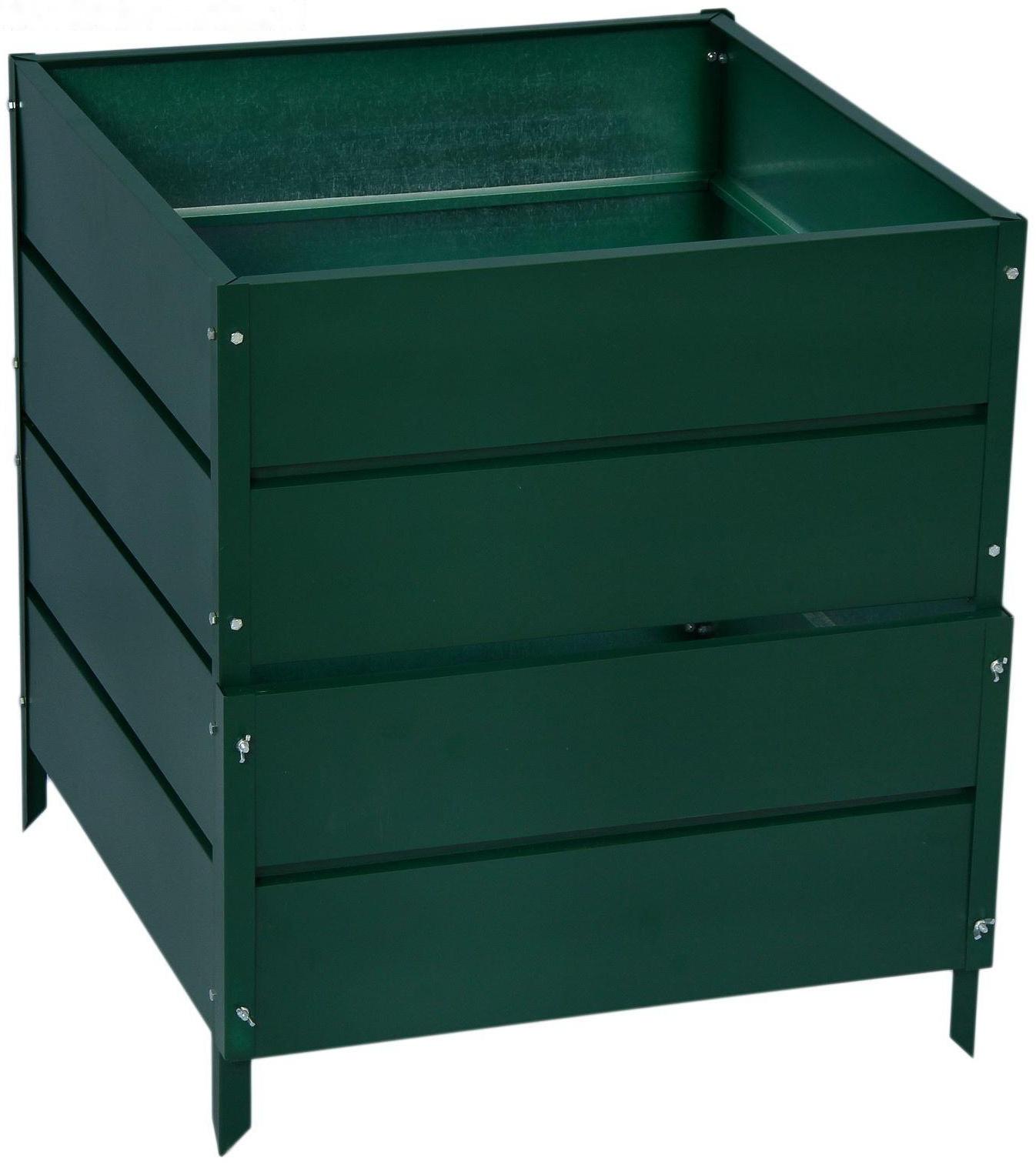 Компостер оцинкованный, 1060 л, 100 × 100 × 106 см, зелёный