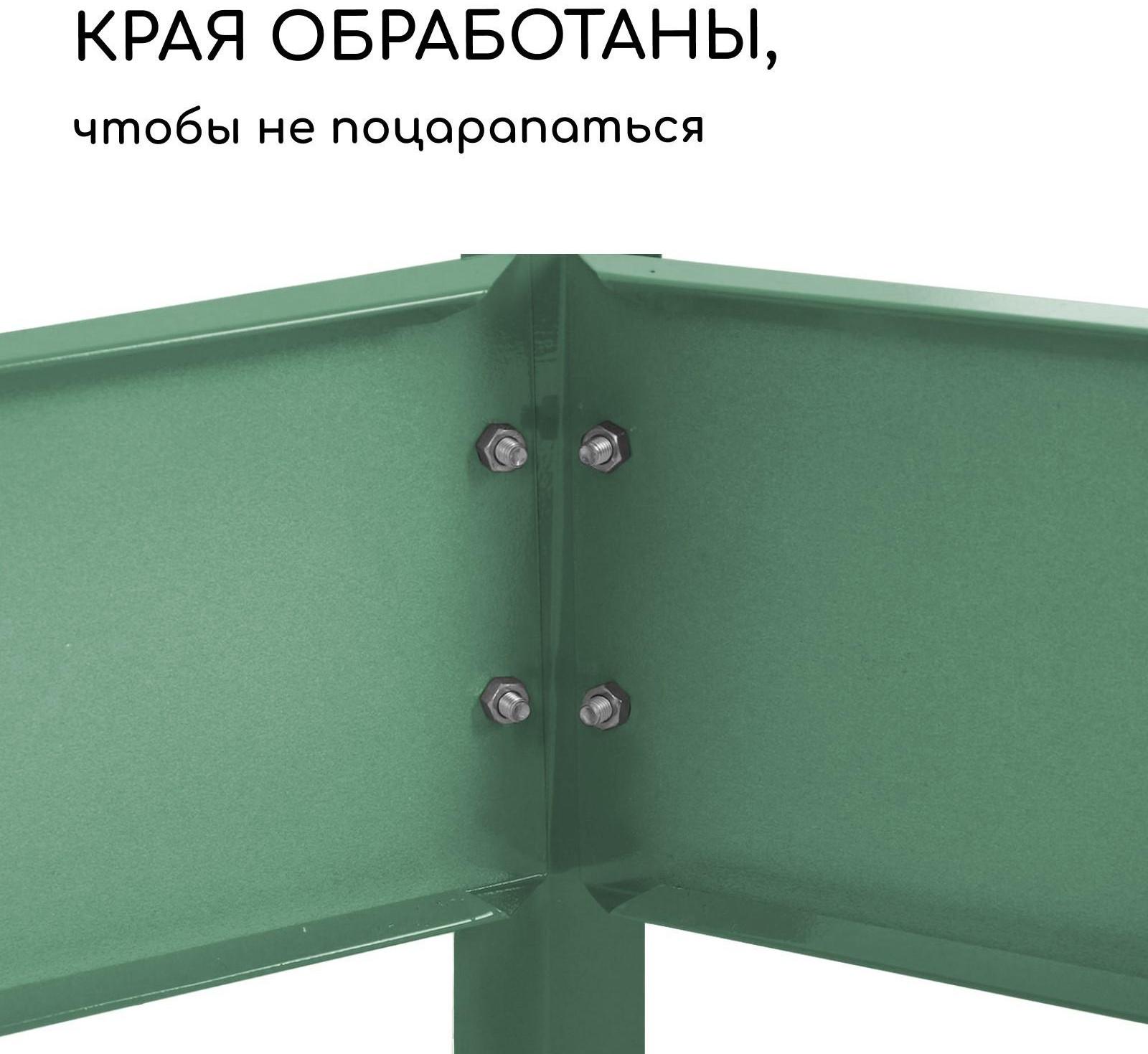 Клумба оцинкованная, d = 60 см, h = 15 см, зелёная, Greengo