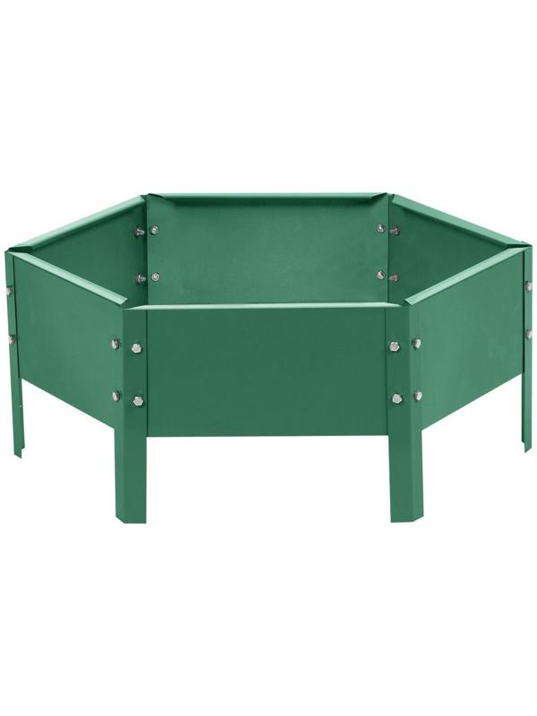 Клумба оцинкованная, d = 60 см, h = 15 см, зелёная, Greengo