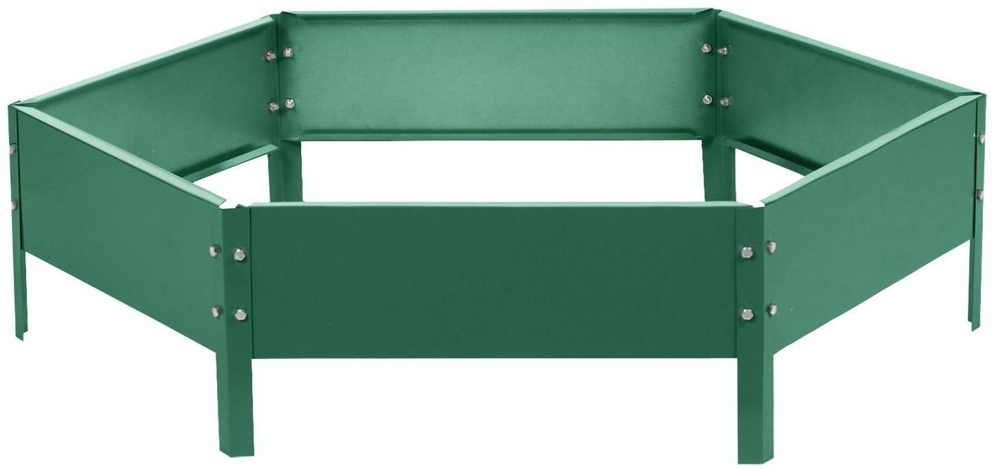 Клумба оцинкованная, d = 100 см, h = 15 см, зелёная, Greengo