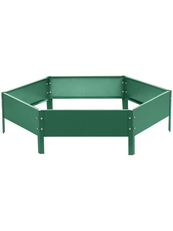 Клумба оцинкованная, d = 100 см, h = 15 см, зелёная, Greengo