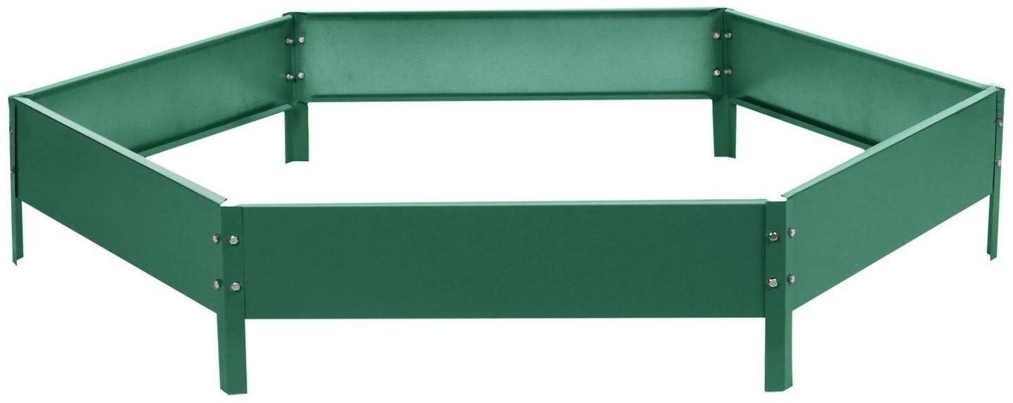 Клумба оцинкованная, d = 140 см, h = 15 см, зелёная, Greengo