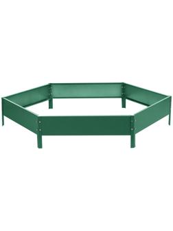 Клумба оцинкованная, d = 140 см, h = 15 см, зелёная, Greengo