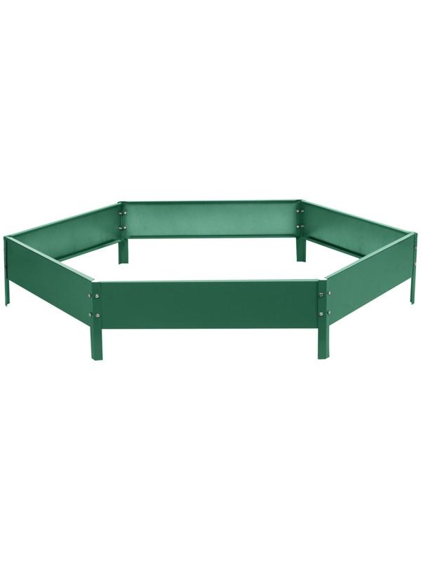 Клумба оцинкованная, d = 140 см, h = 15 см, зелёная, Greengo