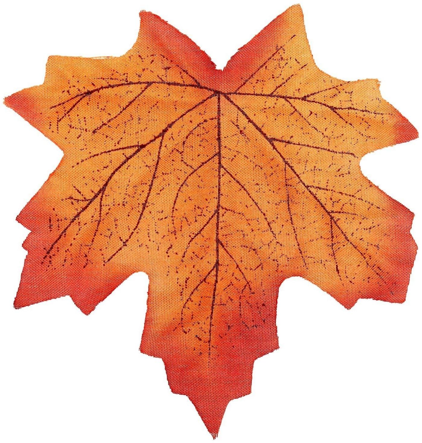 Декор «Осенний лист», набор 50 шт, оранжевый цвет