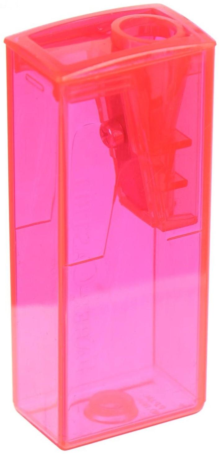 Точилка 1 отверстие с контейнером Faber-Castell 5815 микс*5 цветов, флуоресцентные цвета