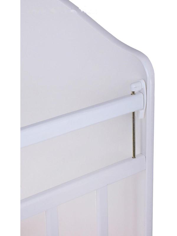 Детская кроватка «Морозко» на качалке с поперечным маятником, цвет белый