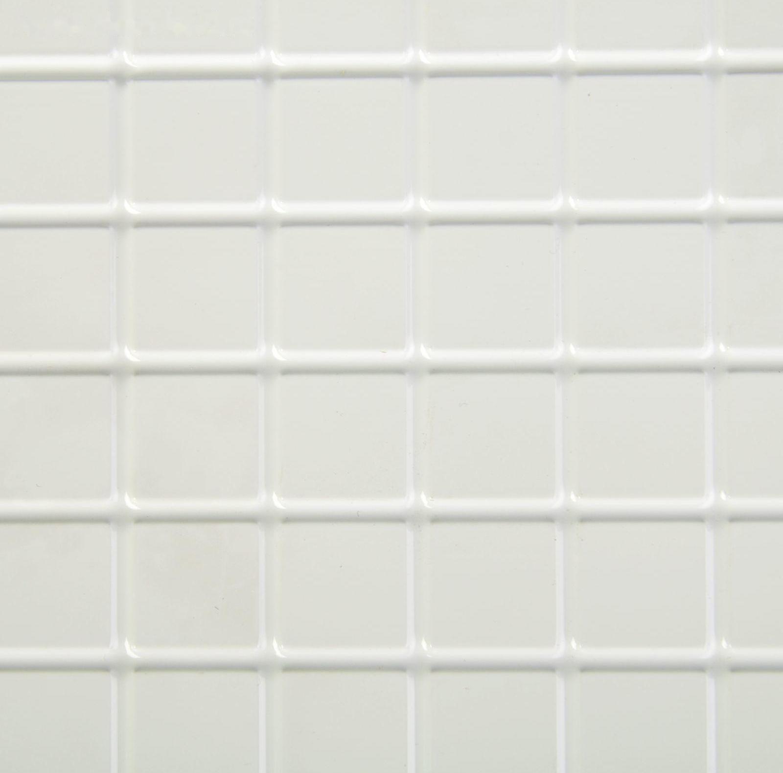 Панель ПВХ мозаика Белая 485х960