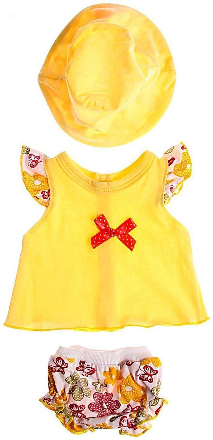 Одежда для кукол «Туника и трусики со шляпкой»