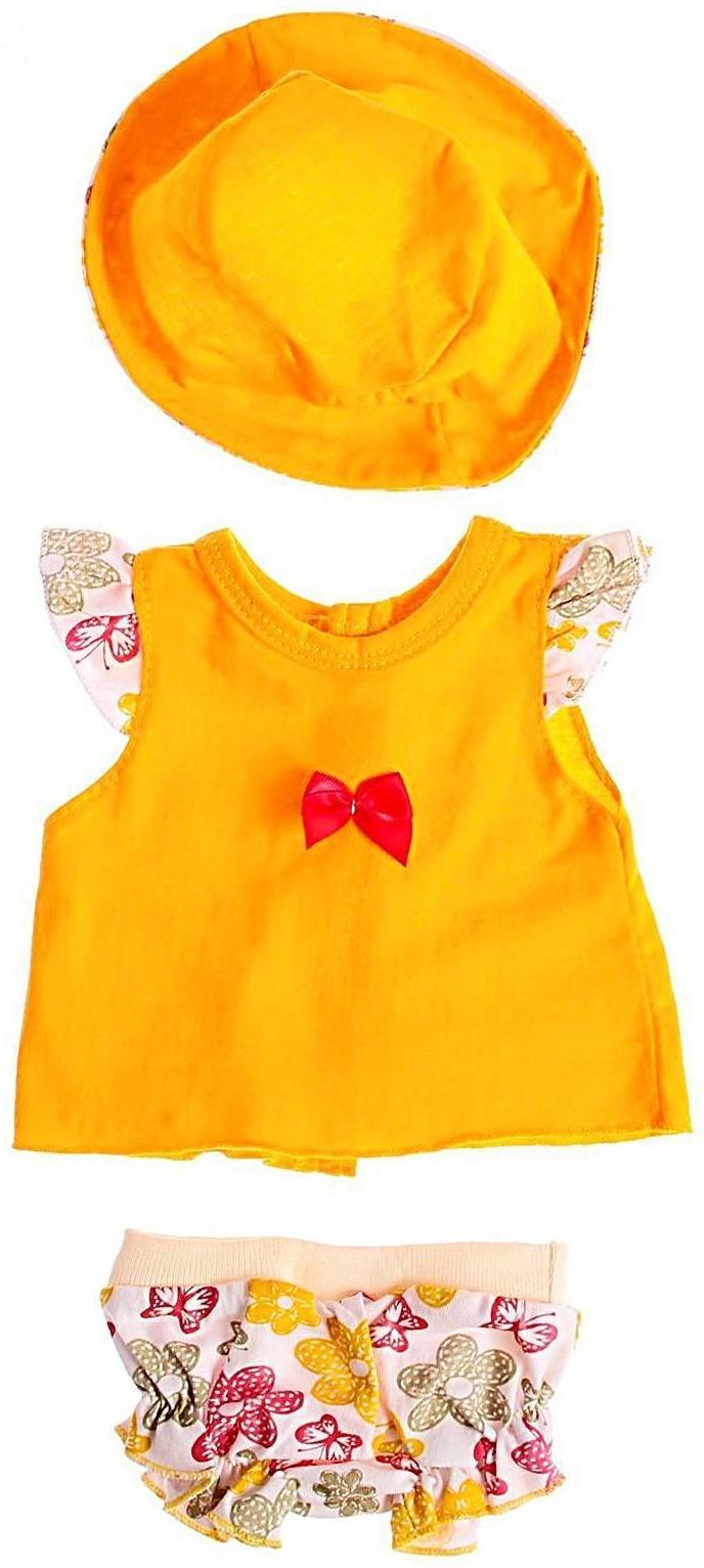 Одежда для кукол «Туника и трусики со шляпкой»