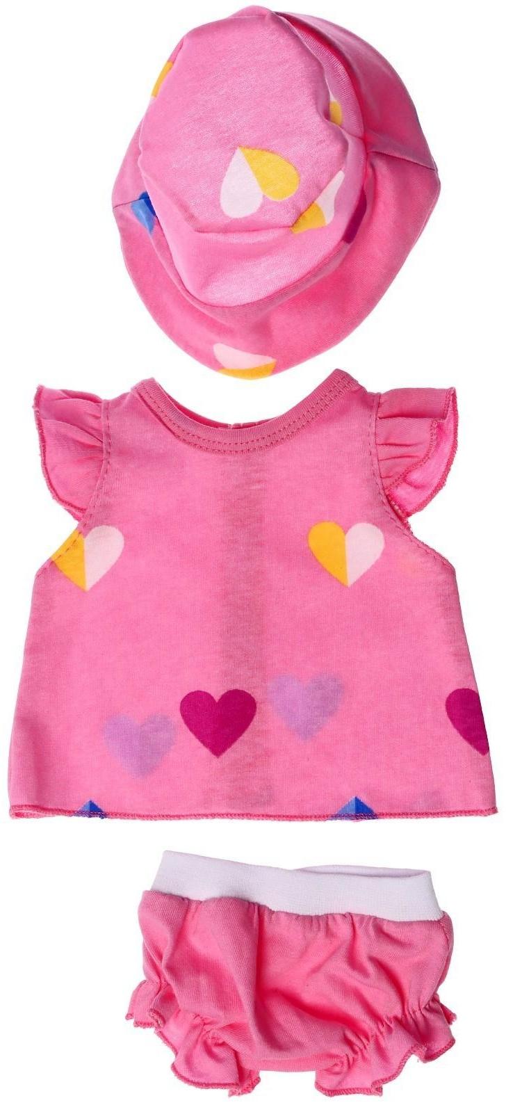 Одежда для кукол «Туника и трусики со шляпкой»