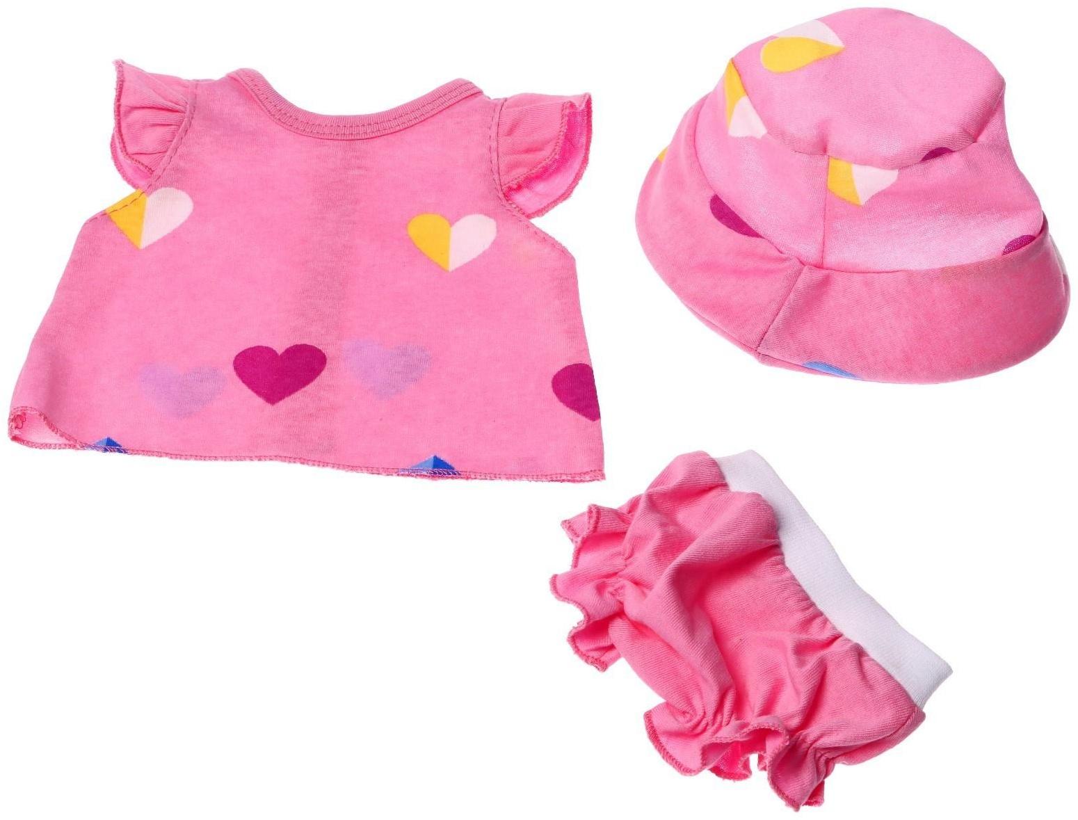 Одежда для кукол «Туника и трусики со шляпкой»