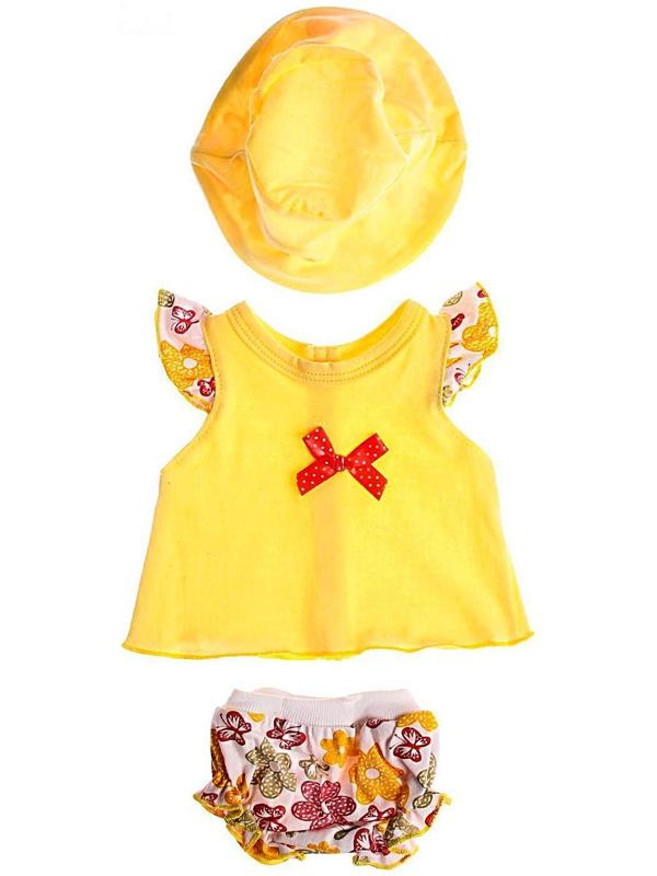 Одежда для кукол «Туника и трусики со шляпкой»