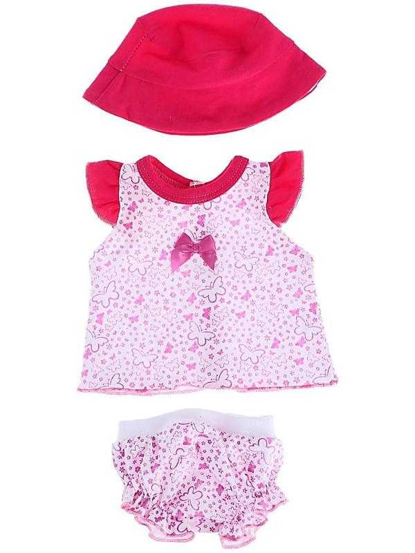 Одежда для кукол «Туника и трусики со шляпкой»