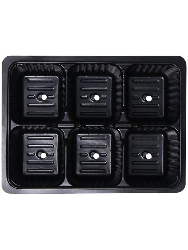 Кассета для рассады, 6 ячеек по 120 мл, набор 10 шт., Greengo