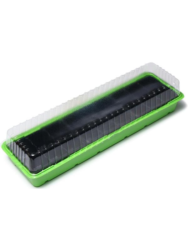 Мини-парник для рассады, 57 × 18 × 14,5 см, 3 вставки, 18 ячеек, Greengo