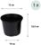 Горшок для рассады, 1 л, d = 13 см, h = 10,5 см, чёрный, Greengo