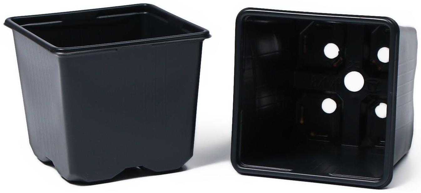 Горшок для рассады, 520 мл, d = 9 см, h = 8 см, чёрный, Greengo