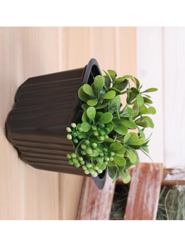 Горшок для рассады, 520 мл, d = 9 см, h = 8 см, чёрный, Greengo