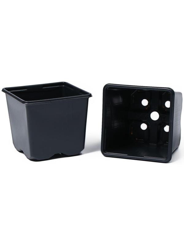 Горшок для рассады, 520 мл, d = 9 см, h = 8 см, чёрный, Greengo