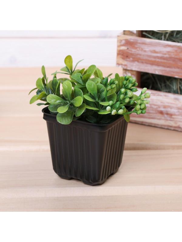 Горшок для рассады, 180 мл, d = 7 см, h = 6 см, чёрный, Greengo