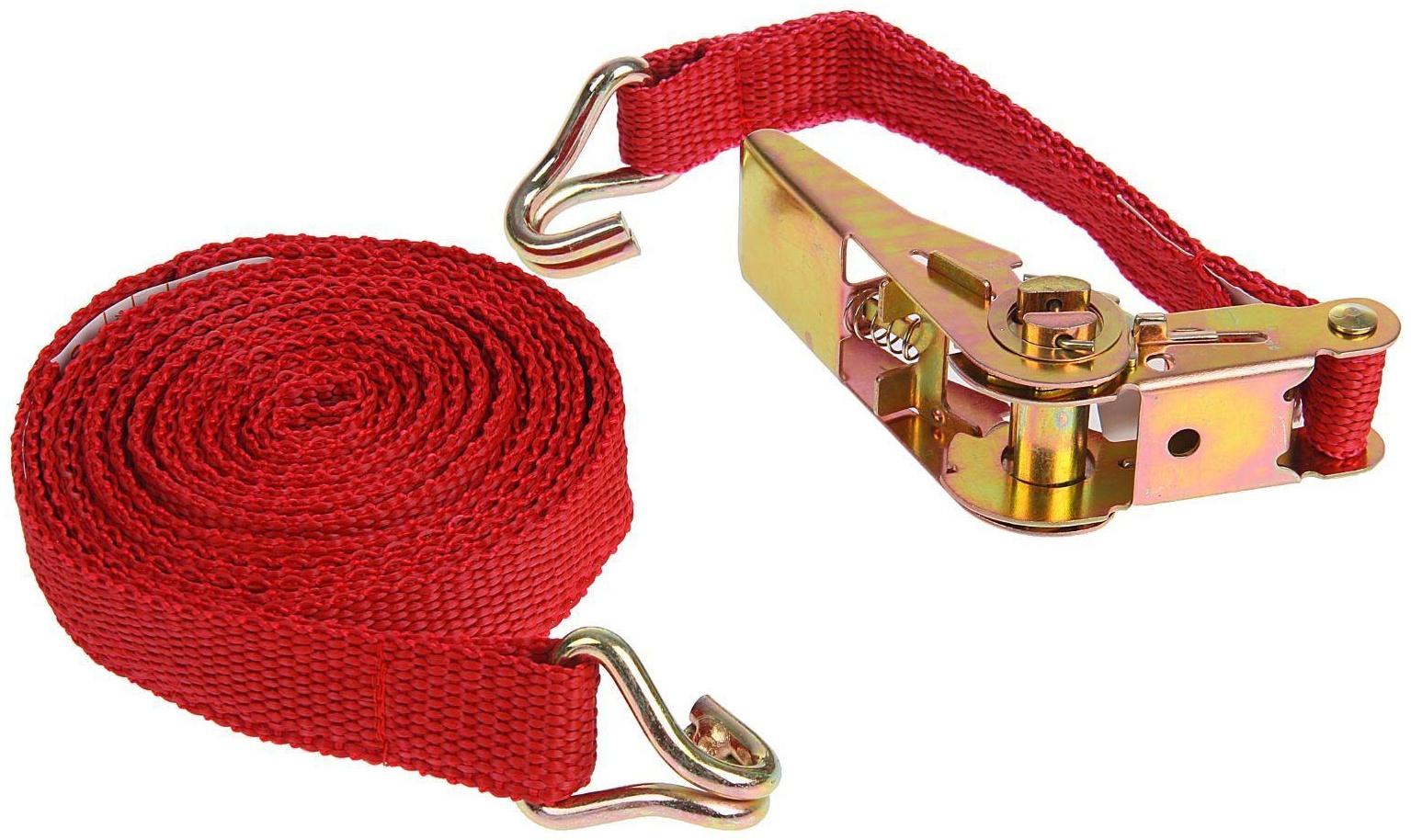 Стяжка груза с механизмом 110 мм, ширина ленты 25 мм, нагрузка 200/400 кг, длина 4 м