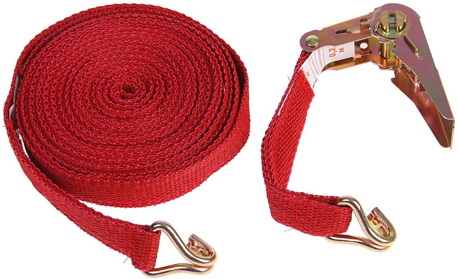 Стяжка груза с механизмом 110 мм, ширина ленты 25 мм, нагрузка 200/400 кг, длина 8 м