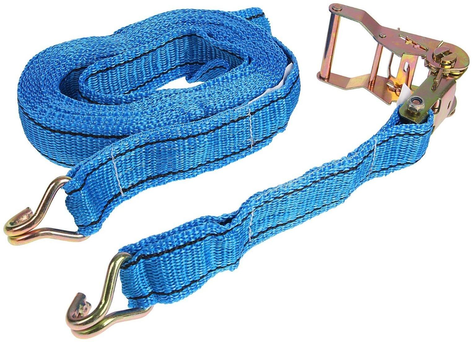 Стяжка груза с механизмом 130 мм, ширина ленты 38 мм, нагрузка 2000/4000 кг, длина 8 м