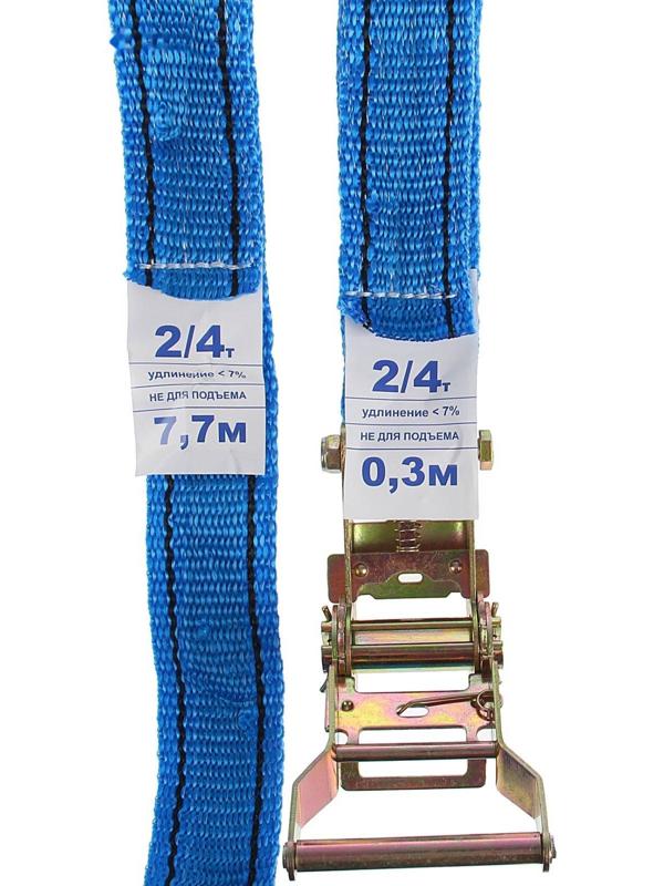 Стяжка груза с механизмом 130 мм, ширина ленты 38 мм, нагрузка 2000/4000 кг, длина 8 м