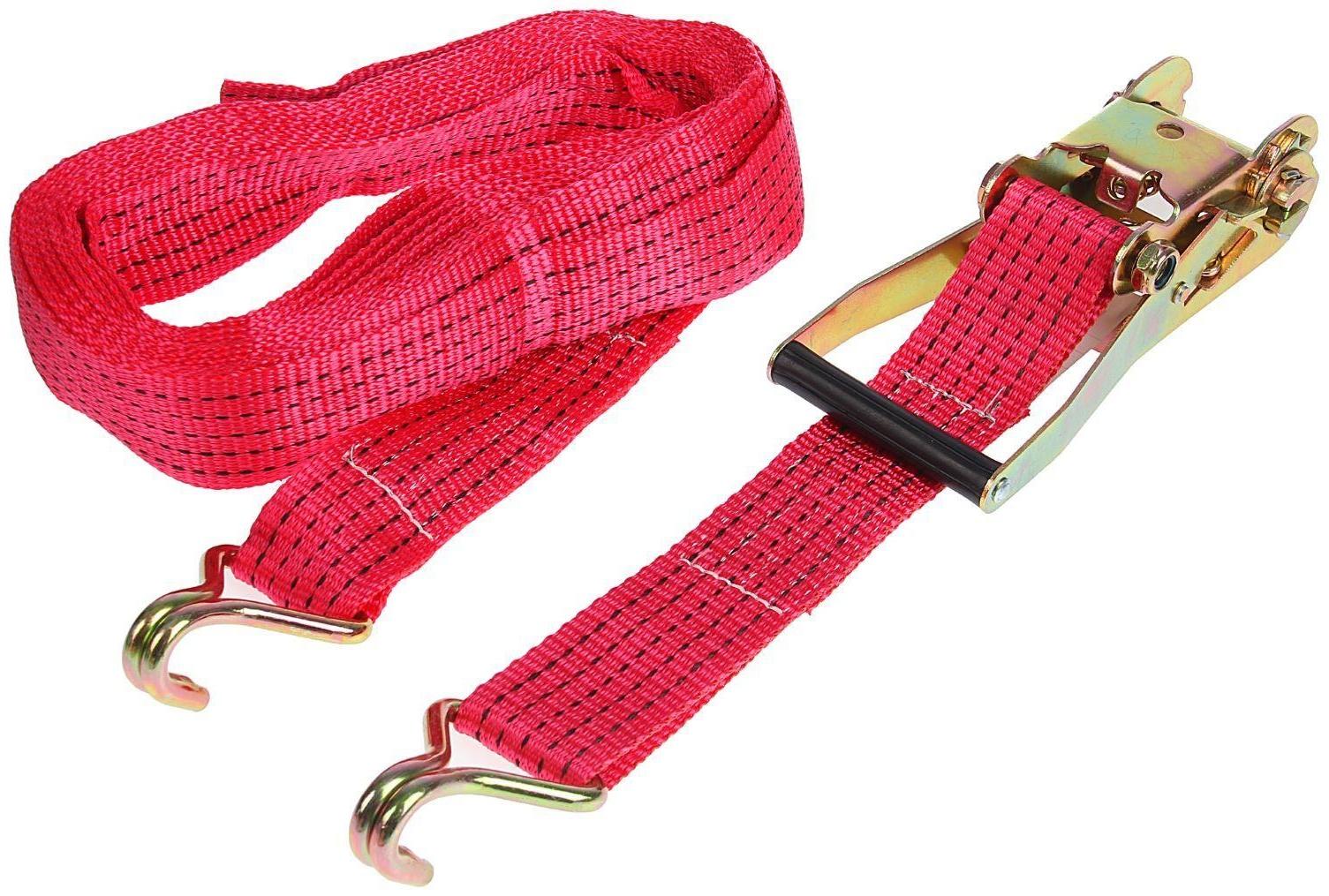 Стяжка груза с механизмом 230 мм, ширина ленты 50 мм, нагрузка 5000/10000 кг, длина 8 м