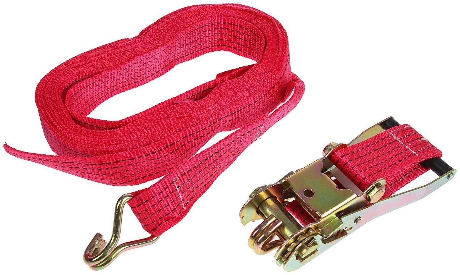 Стяжка груза с механизмом 230 мм, ширина ленты 50 мм, нагрузка 5000/10000 кг, длина 10 м