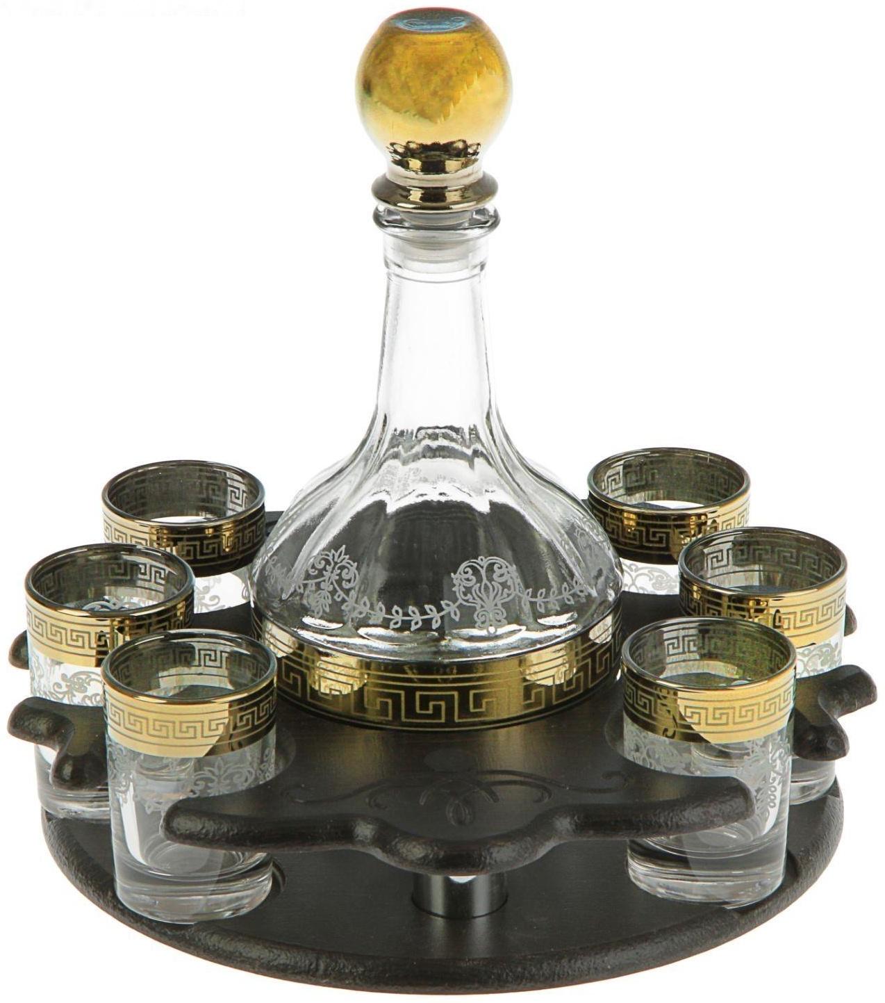 Мини-бар 7 предметов Столичный, гравировка 500/50 мл