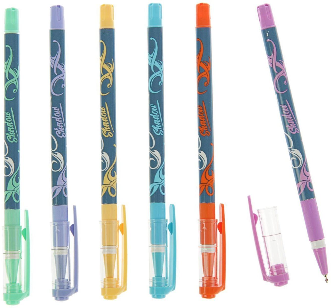 Ручка шариковая Mazari Shadow Smart Ink, 0.7 мм, резиновый упор, синяя, корпус МИКС