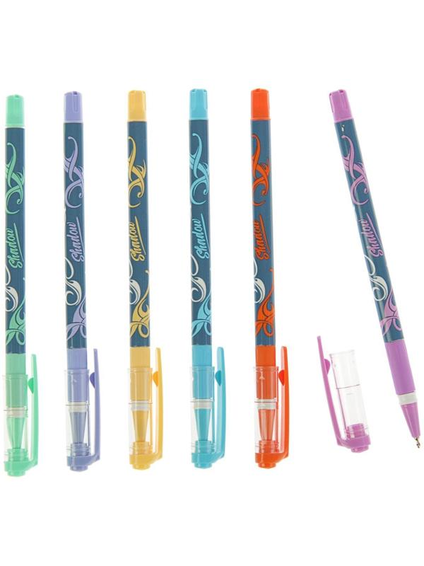 Ручка шариковая Mazari Shadow Smart Ink, 0.7 мм, резиновый упор, синяя, корпус МИКС