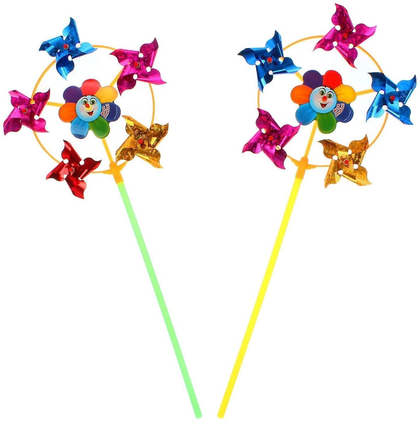 Ветерок с фольгой «Море улыбок», семицветик, 42 см