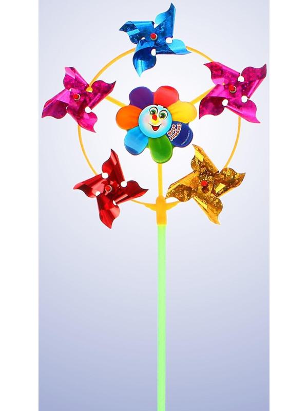 Ветерок с фольгой «Море улыбок», семицветик, 42 см