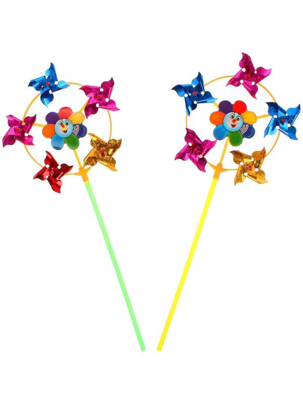 Ветерок с фольгой «Море улыбок», семицветик, 42 см