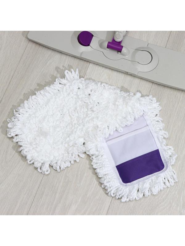 Швабра для мытья пола плоская Доляна, насадка из микрофибры 55×14 см, телескопическая стальная ручка 80-128 см, цвет МИКС