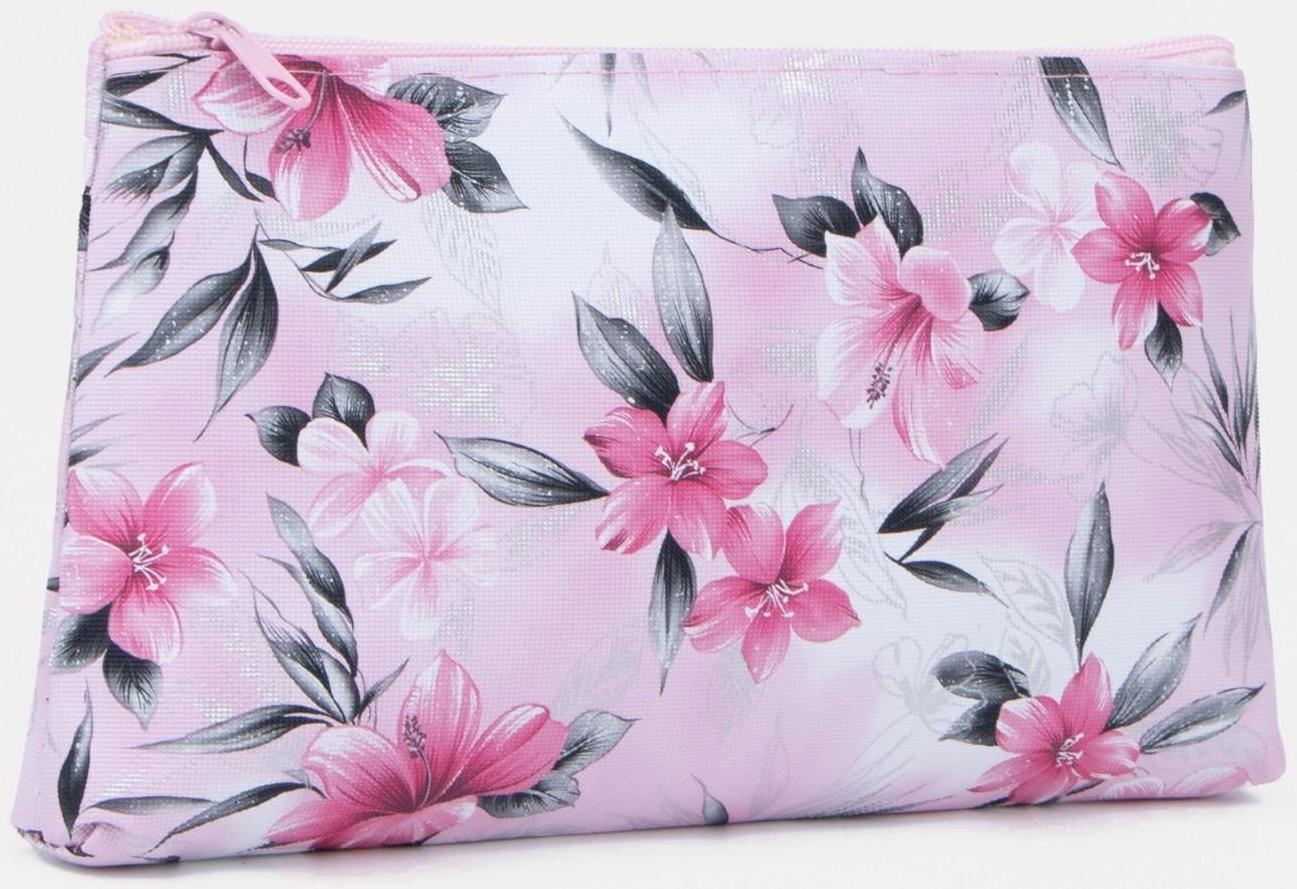 Косметичка на молнии, цвет розовый