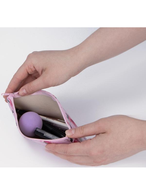 Косметичка на молнии, цвет розовый