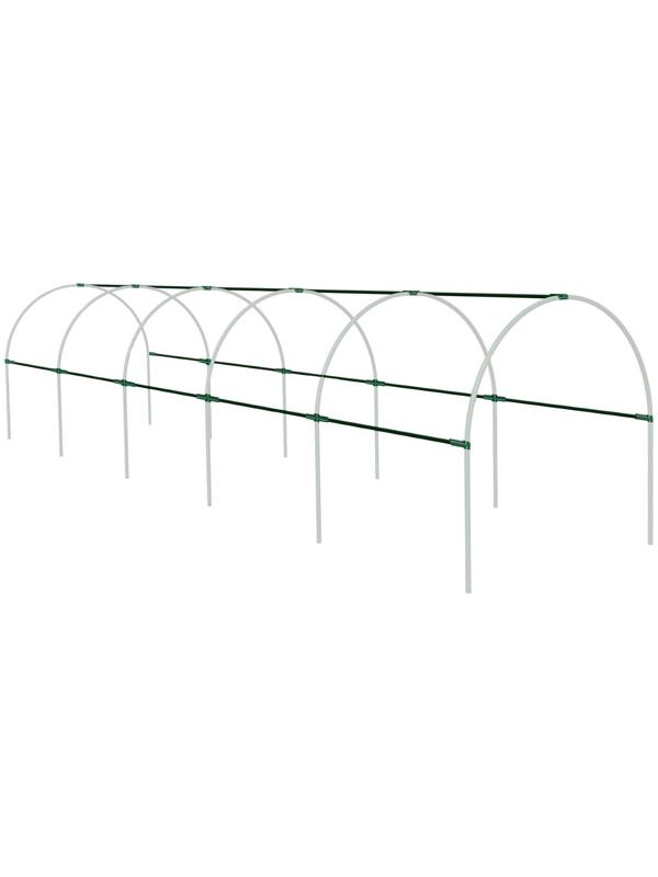 Комплект для сборки парника, 15 перекладин L = 0,9 м, d = 10 мм, без дуг