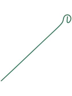 Колышек для подвязки растений, h = 80 см, d = 0.3 см, проволочный, зелёный, Greengo