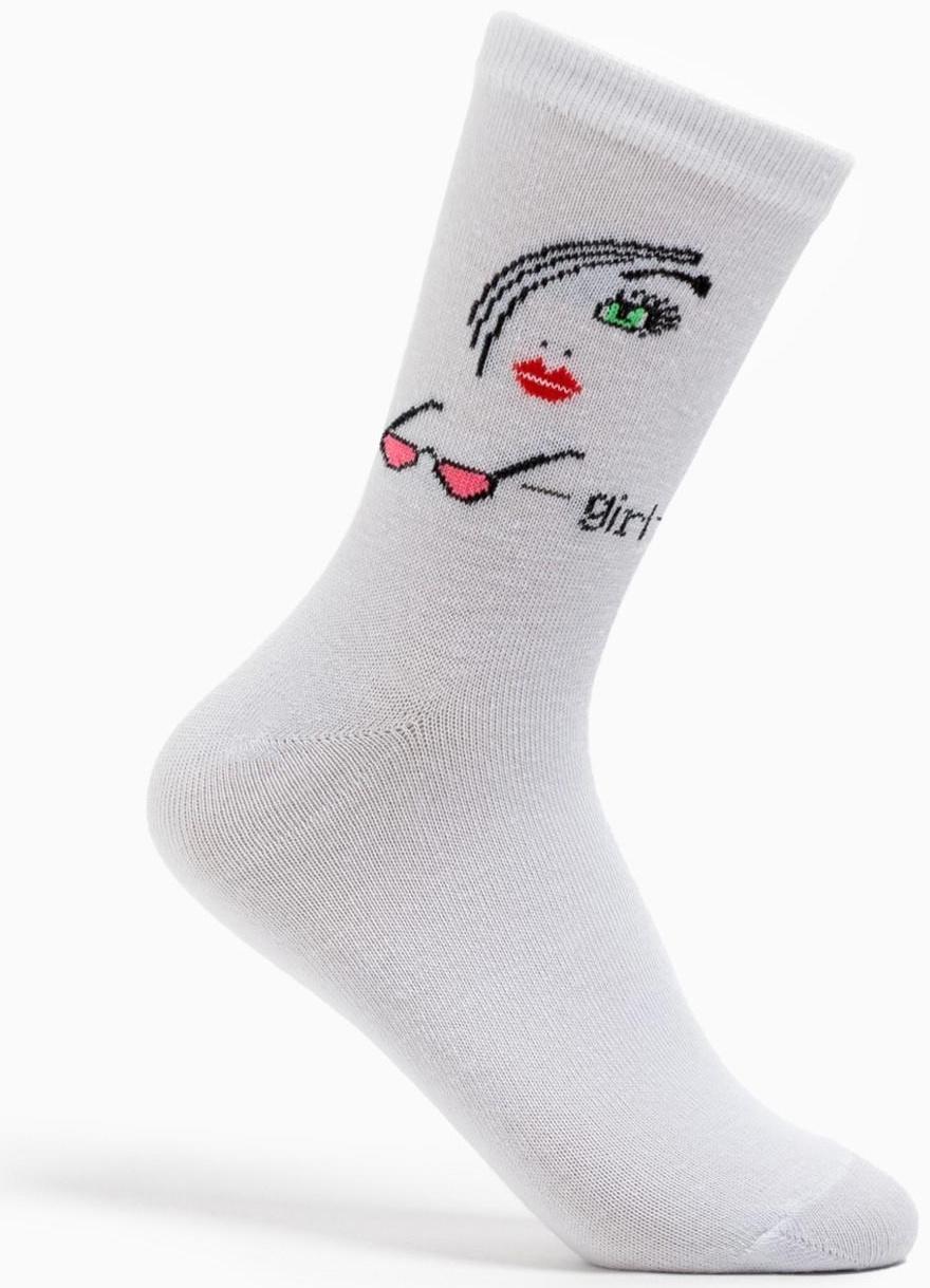 Носки женские, размер 23-25, цвет белый