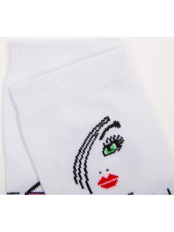 Носки женские, размер 23-25, цвет белый