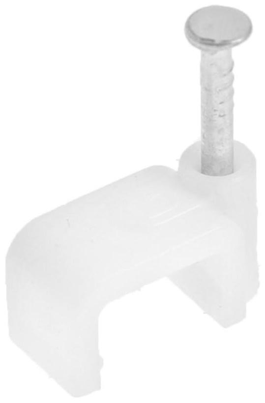 Скоба крепежная прямая ТУНДРА krep, 9 мм, в комплекте с гвоздем, в упаковке 40 шт.