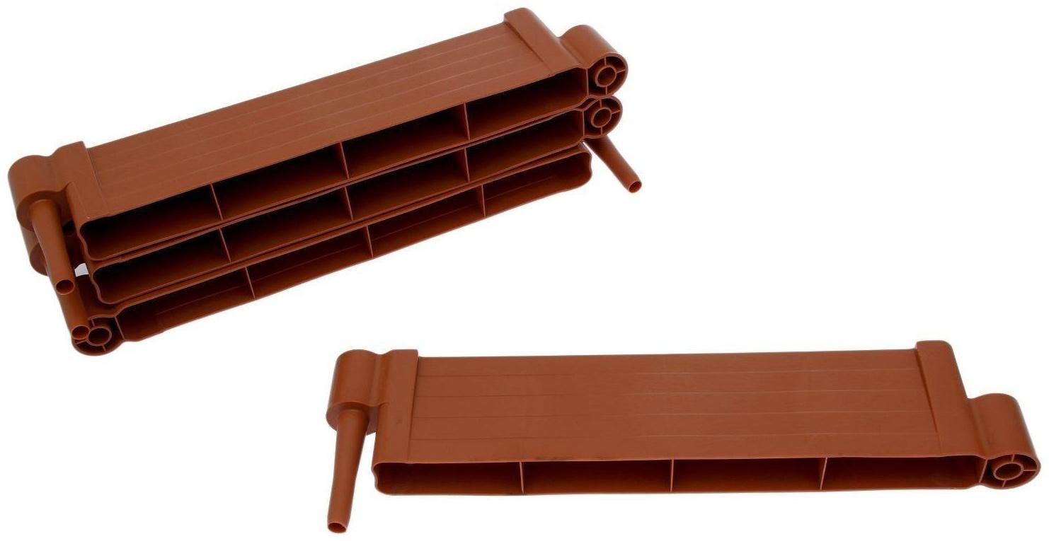 Грядка пластиковая, 55 × 55 × 13 см, терракотовая, «Плюс»