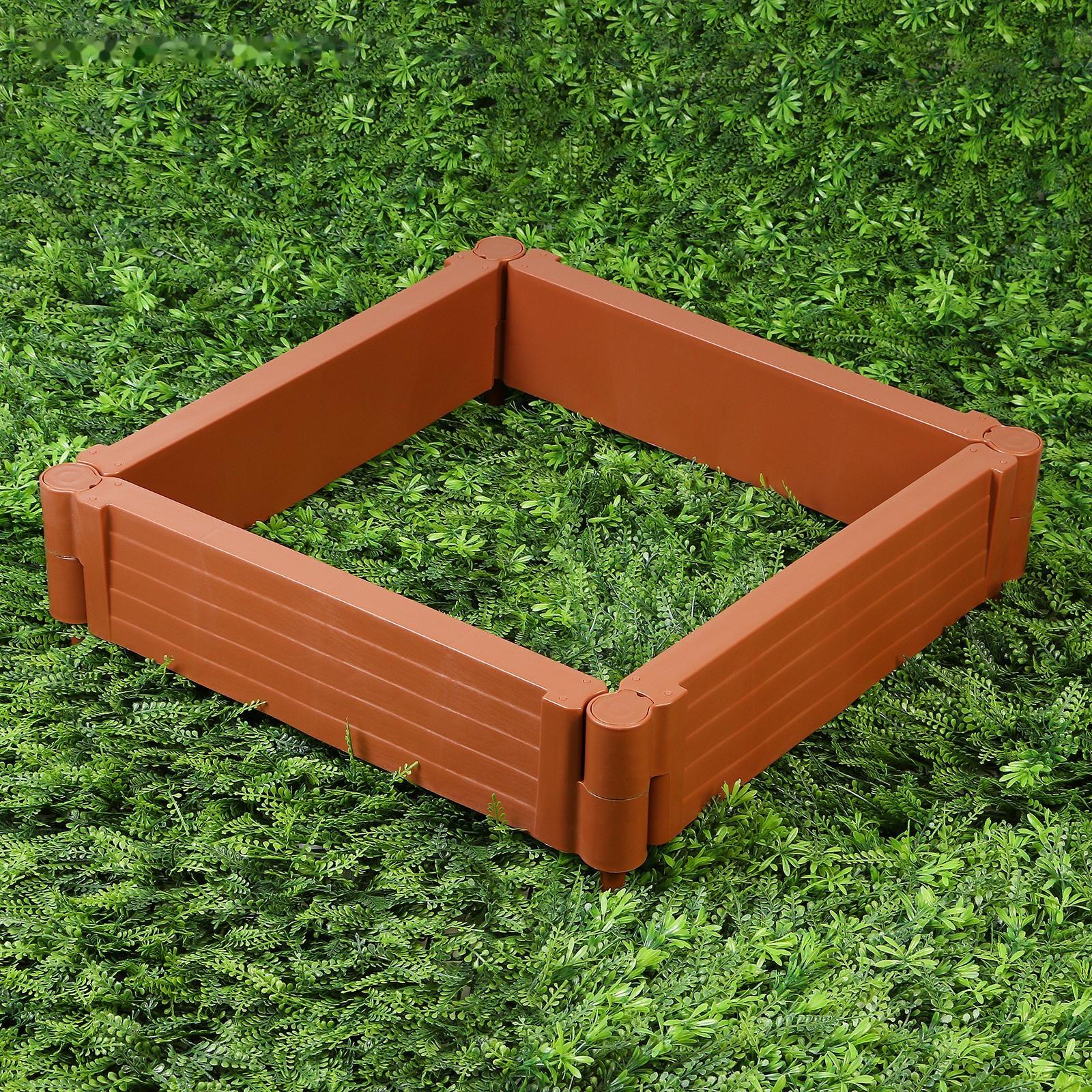Грядка пластиковая, 55 × 55 × 13 см, терракотовая, «Плюс»