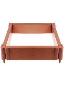 Грядка пластиковая, 55 × 55 × 13 см, терракотовая, «Плюс»