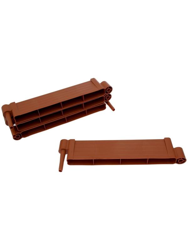 Грядка пластиковая, 55 × 55 × 13 см, терракотовая, «Плюс»