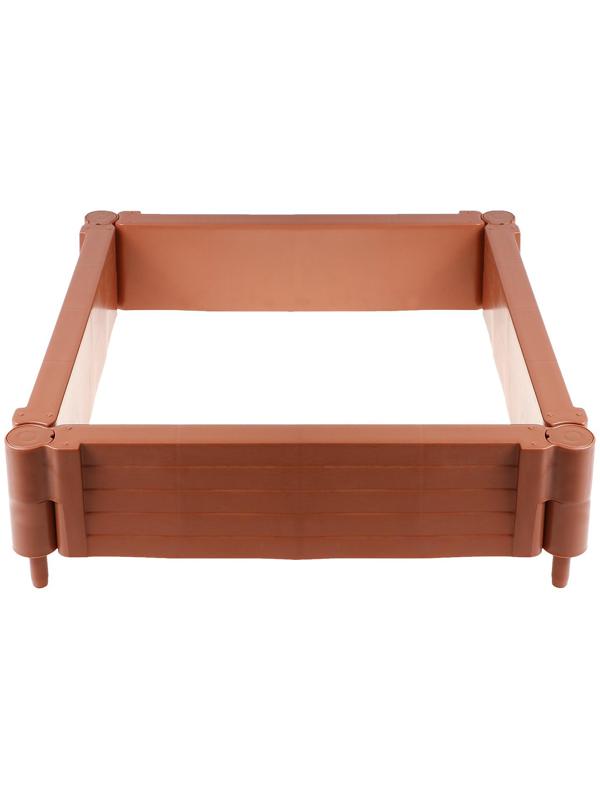 Грядка пластиковая, 55 × 55 × 13 см, терракотовая, «Плюс»